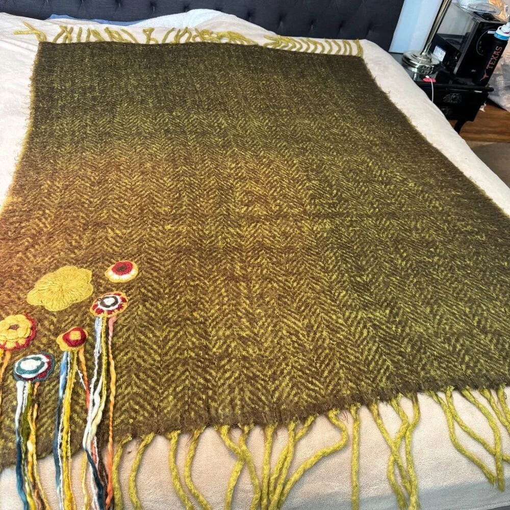 Pier One throw blanket tassel trim embellishments